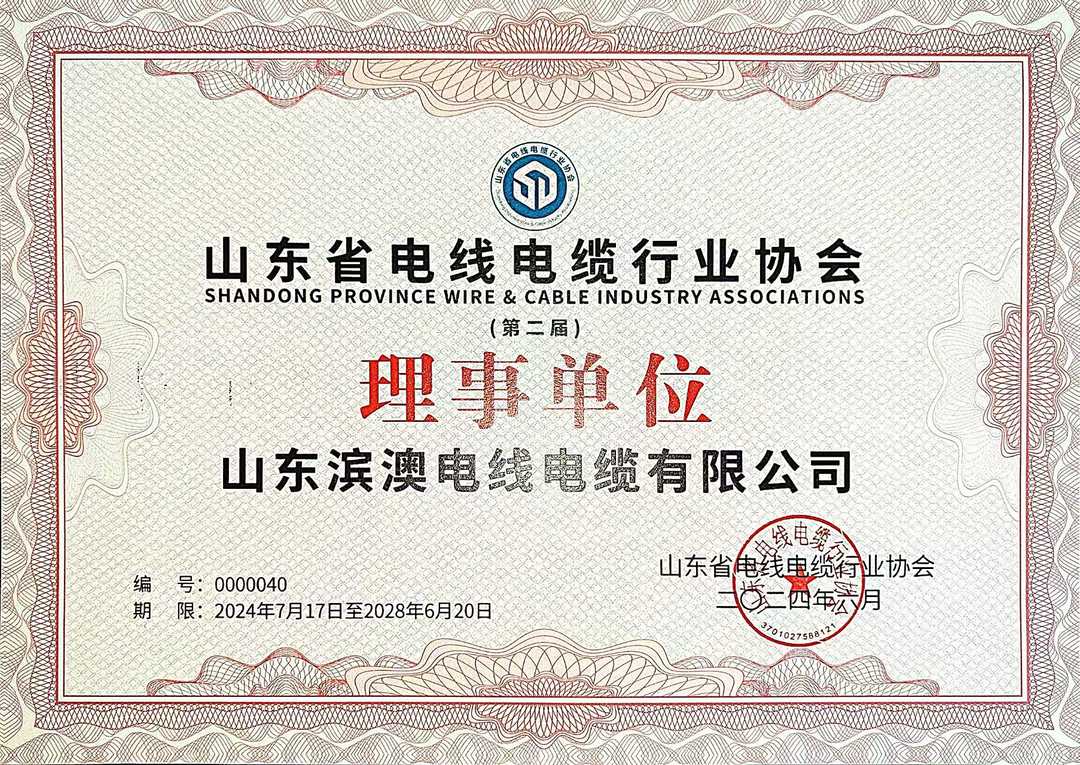 山東省電線電纜行業(yè)協(xié)會理事單位
